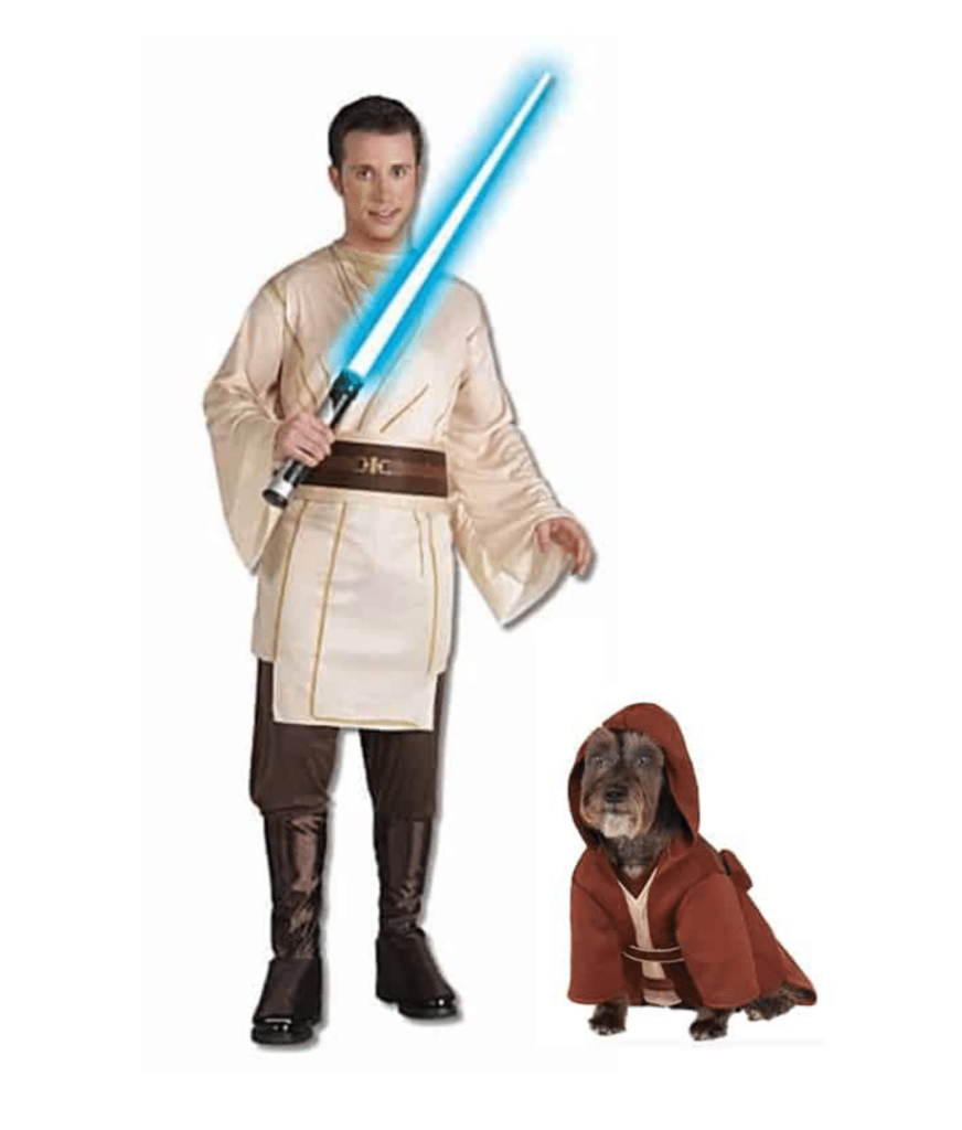 jedi star wars human and dog costume