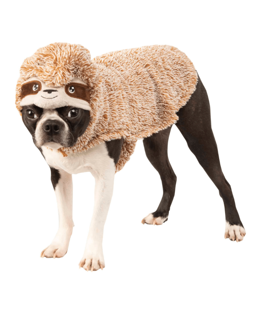 sloth animal dog costume