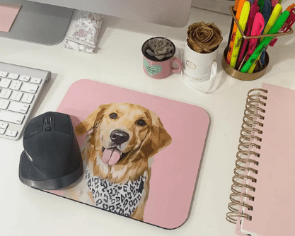custom mouse pad with dog photo
